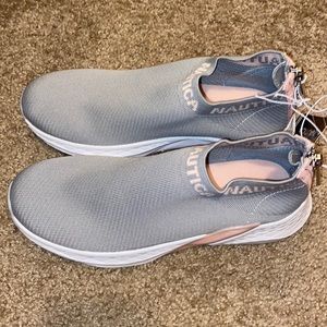 New Gray Nautica Slip On Sneakers